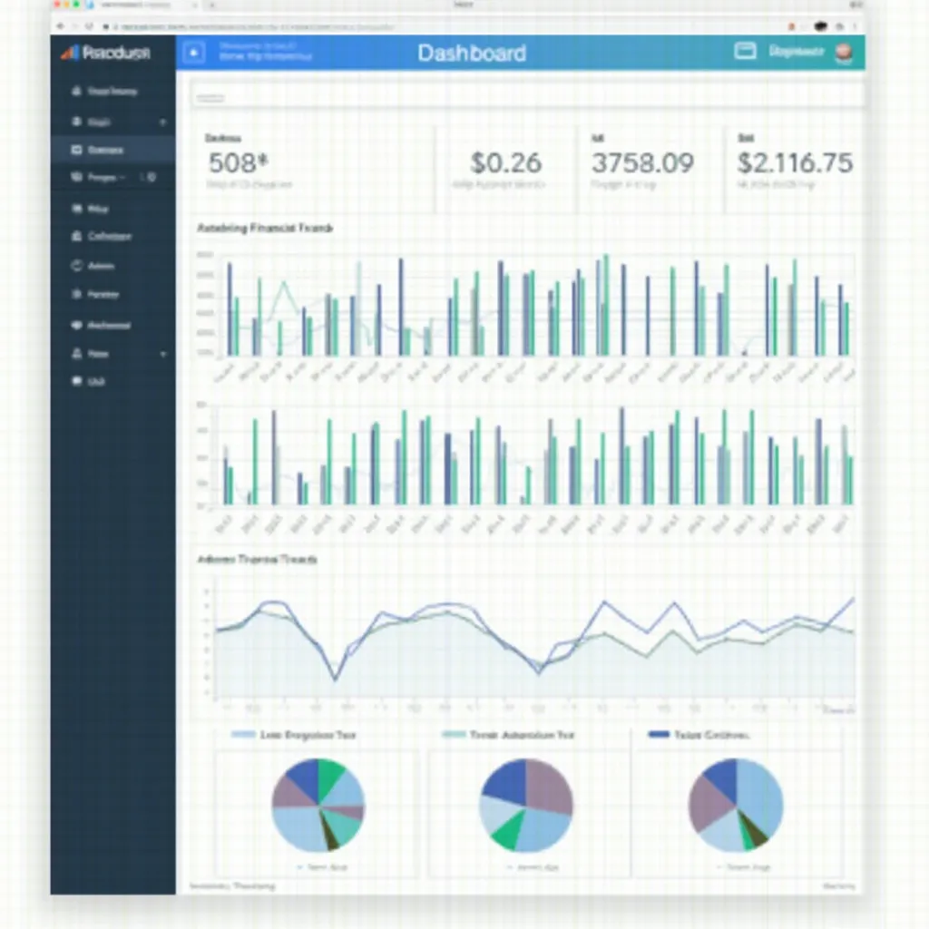 Dashboard pesquisa financeira e tendências