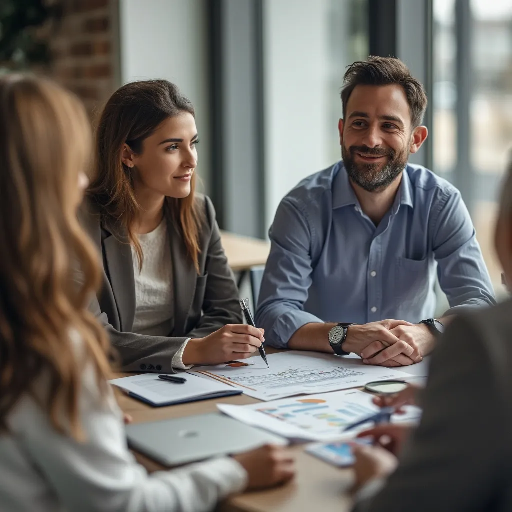 Apresentação de plano financeiro a cliente